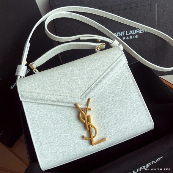 Tony Luxuries DE BAG HANDLE EMBOSSED IN MINI POUDRE GRAIN TOP YSL LEATHER CASSANDRA 0711